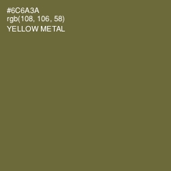 #6C6A3A - Yellow Metal Color Image
